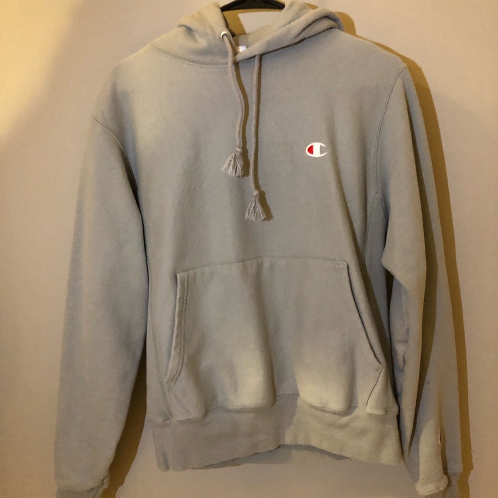 gray champion hoodie